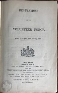 Regulations for the Volunteer Force, 1861