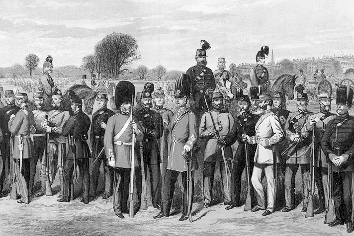 Volunteers at Hyde Park, 1860