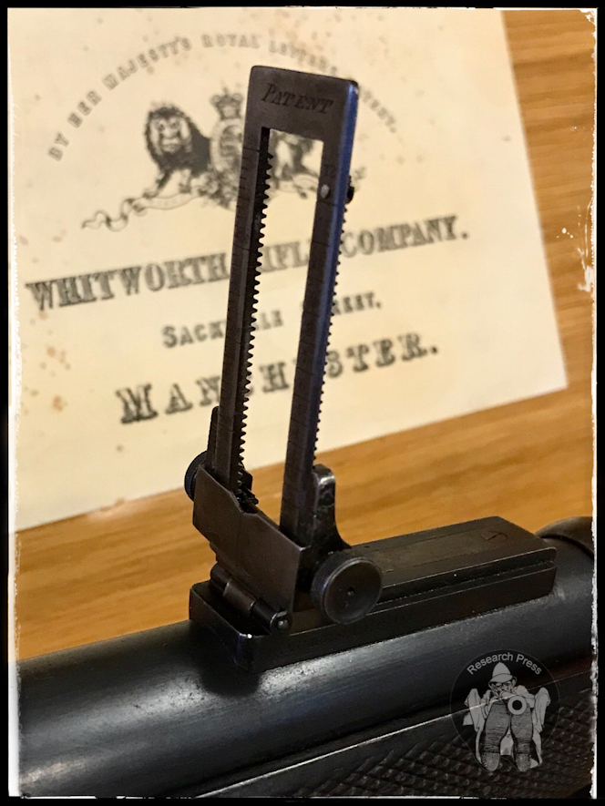 Whitworth rack and pinion rearsight