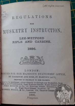 Musketry Instruction, 1896