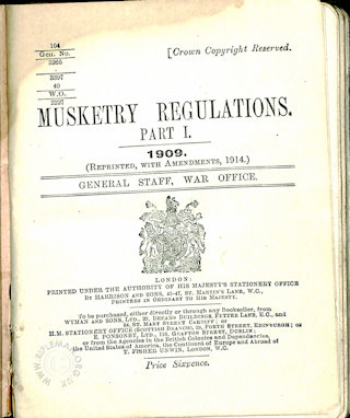 Musketry Regulations, Part I, 1909