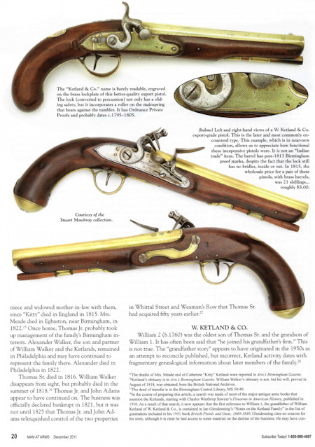 Ketland Guns in America 