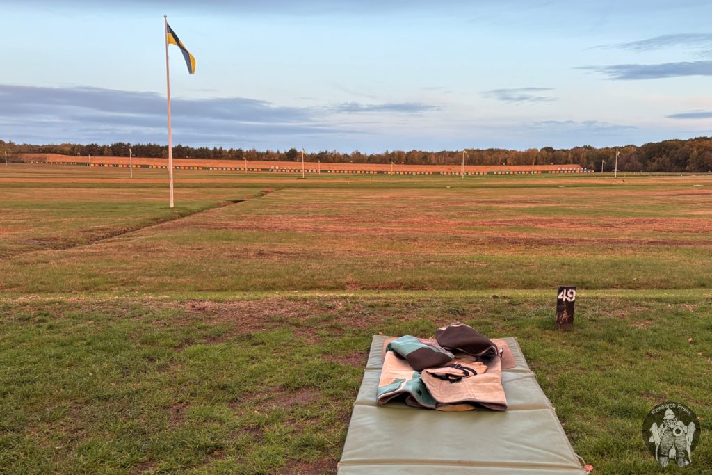 Bisley, Century Range, 600 yards (in the early morning sun)